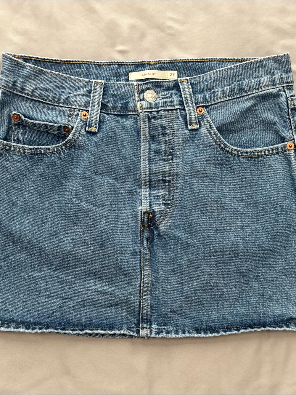 Levi's Medium Blue Denim Icon Mini Skirt